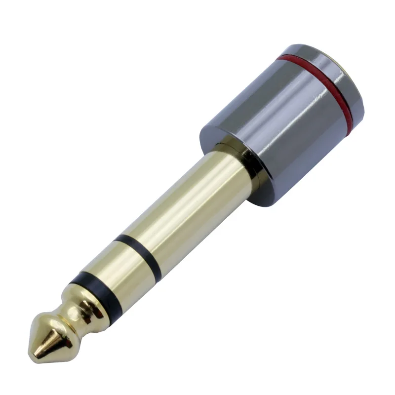 100PCS 3 Pole Stereo 6 35mm Male to 3 5mm Female Stereo Adatper TRS Microphone Headphone Jack Adapter R Connectors Wholesales