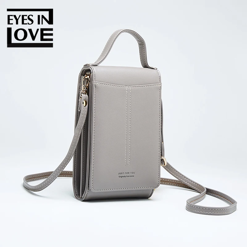 2019 الأزياء البسيطة Crossbody حقائب للنساء الاصطناعي جلدية صغيرة الإناث محفظة هاتف محمول عملة بطاقة المحافظ السيدات حقيبة كتف