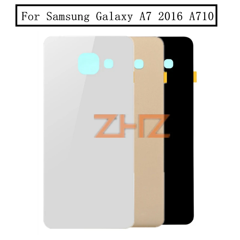 

For Samsung Galaxy A7 2016 A710 Glass Rear Back Cover Housing Battery Door Case With Adhesive Repair Spare Parts