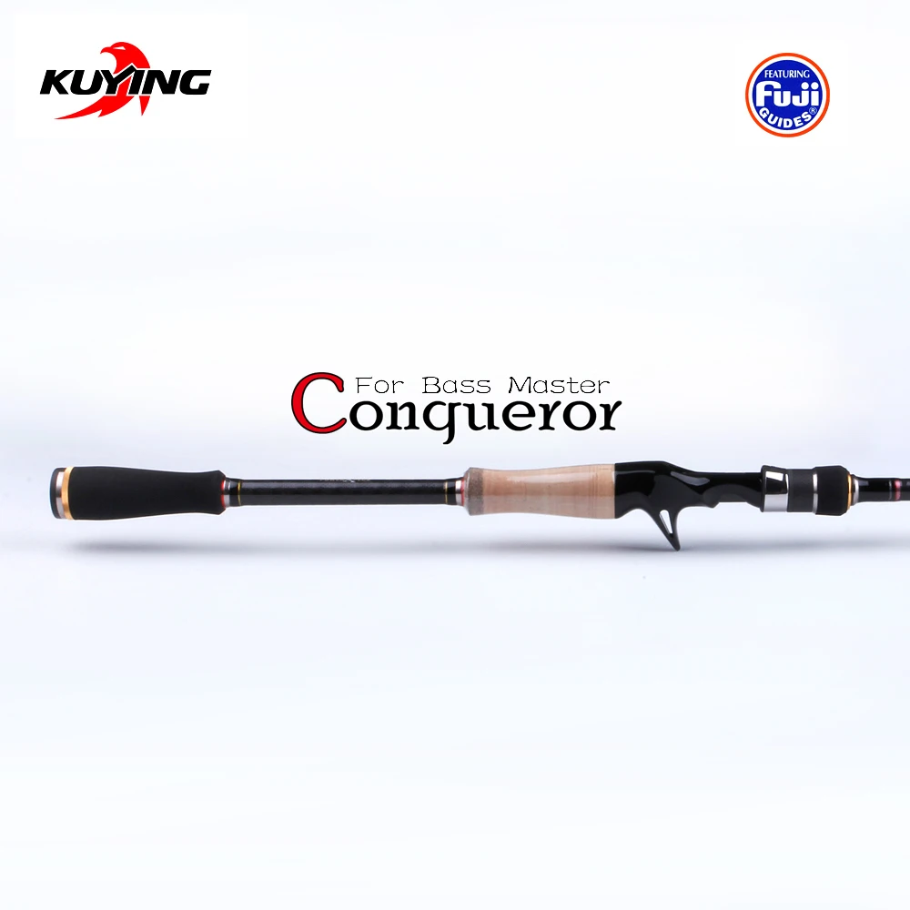 

KUYING NEW Conqueror 2.05m 6'10" Carbon Hard Lure Rod Fishing Cane Pole Casting model 3/8-3oz Lure 14-30LB line Fast Action