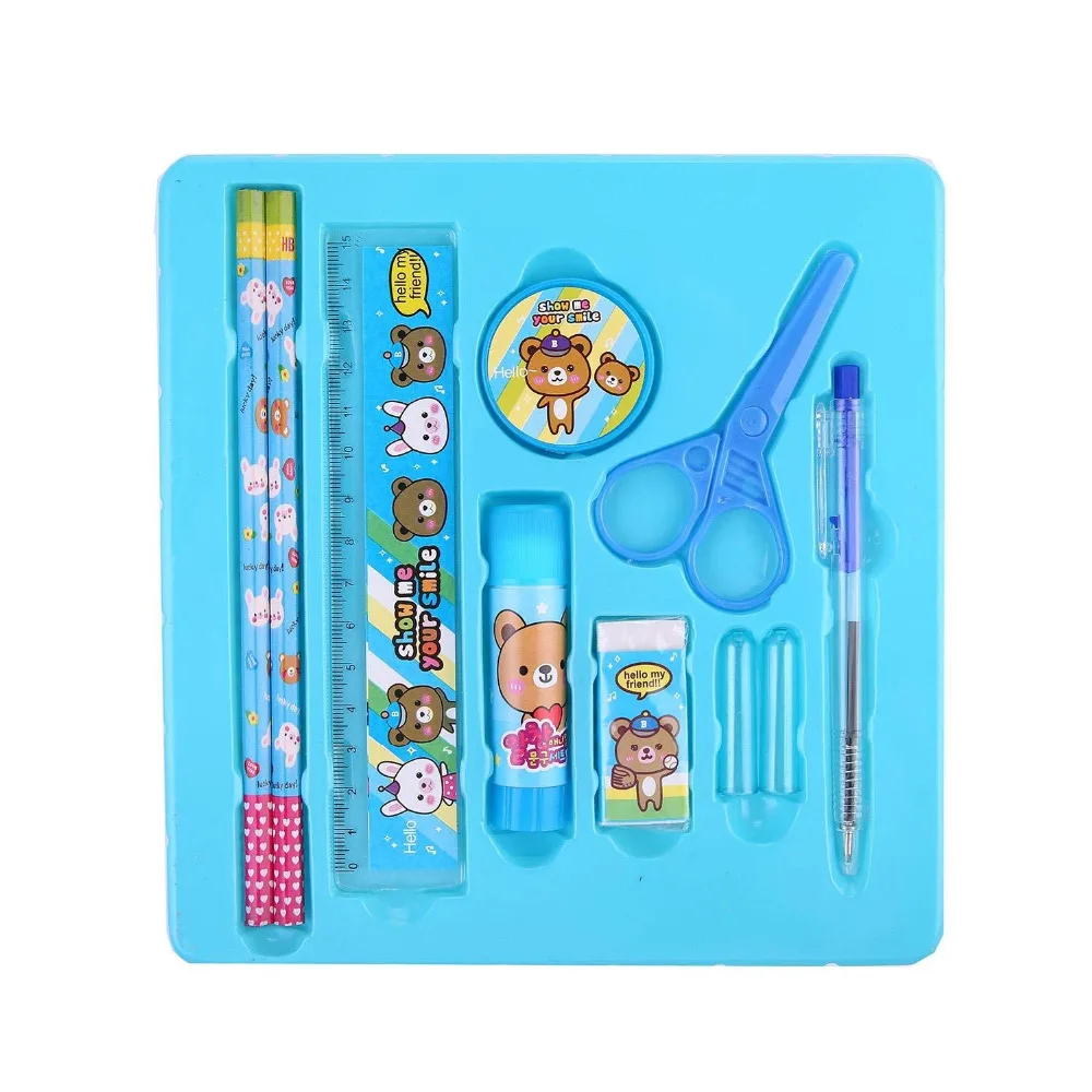 PrimeFlash Deals Free Shipping H899 Deluxe Stationery Set Creative
Cartoon Hand Strap Stationery Student Birthday Gifts 8pcs/set