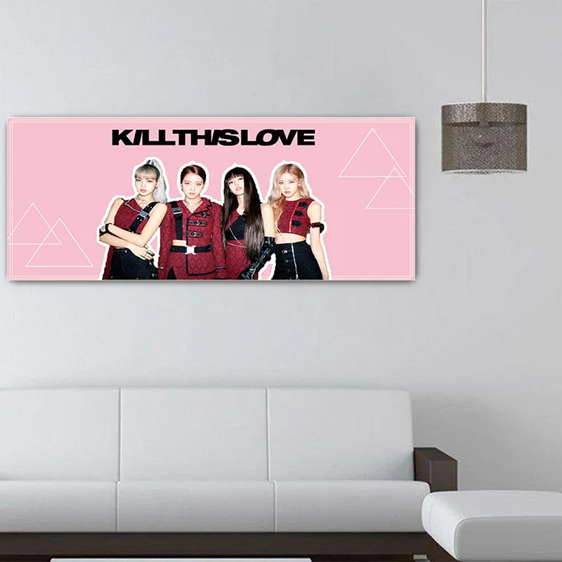 1 шт. Kawaii Blackpink концертная поддержка ручной баннер KILL THIS LOVE альбом ткань повесить плакат Канцелярский набор для поклонников подарок