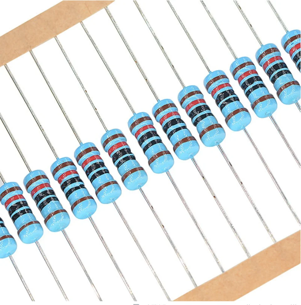 1W resistance 1% 122 kinds*10=1220pcs 0.33 ohm-2.2M metal film resistor package 1W resistance 1% 122 kinds*10=1220pcs 0.33 ohm-2.2M metal film resistor package