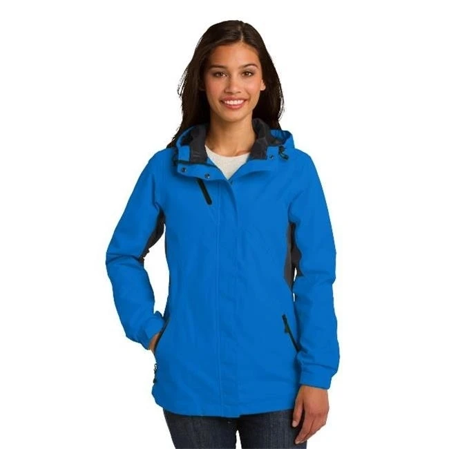 Port Authority L322 Ladies Cascade Waterproof Jacket Imperial Blue & Black - 2XL