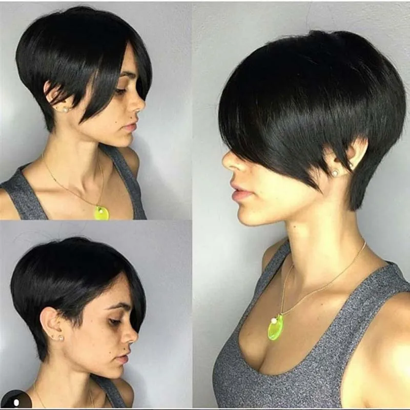 Hot Short Human Hair 1 1b 2 4 99j Virgin Straight Hair 28 Pieces