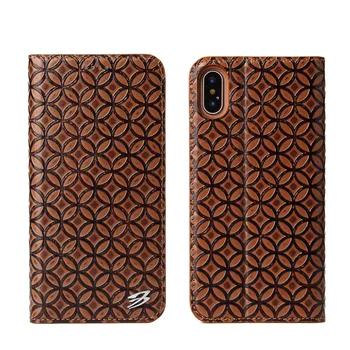 

Genuine Leather Filp wallet case Coin Pattern Stand Phone Case For iPhone X Protecive Cover Bag for iphone X