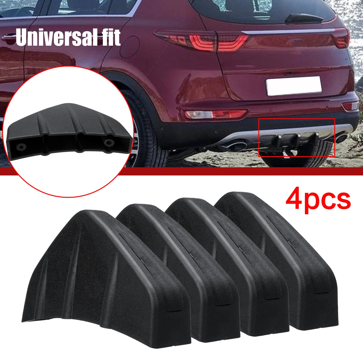 Buy 4 pcs Universal Car Rear Bumper Lip Diffuser Shark