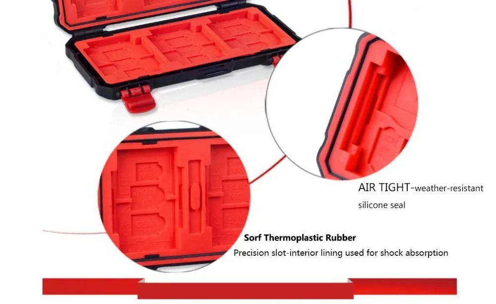 LYNCA 9 слотов водонепроницаемый/противоударный чехол для хранения карт памяти держатель для SD/CF/MSD/XQD/TF/SDHC SDXC Micro SD карта коробка для хранения