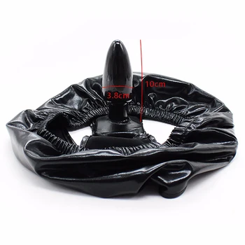 camaTech Elastic Dildo Pants Discreet Wear Silicone Anal Plug Latex Underwear With Anal Plug Strapon Penis Chastity Belt Sex Toy 4
