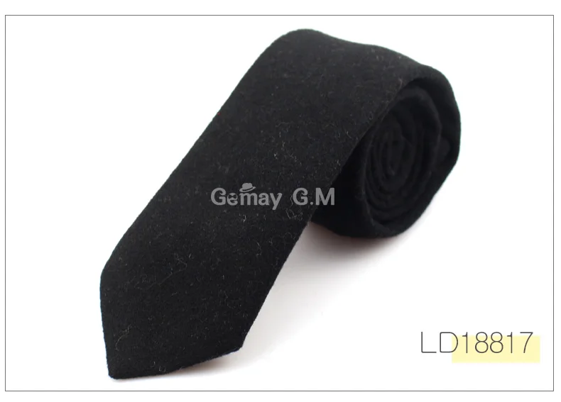 Fashion Wool Ties For Men Skinny Solid Casual Neckties Corbata Slim Striped Necktie for Wedding Gift Suit Cravat Accessories - Цвет: LD18817