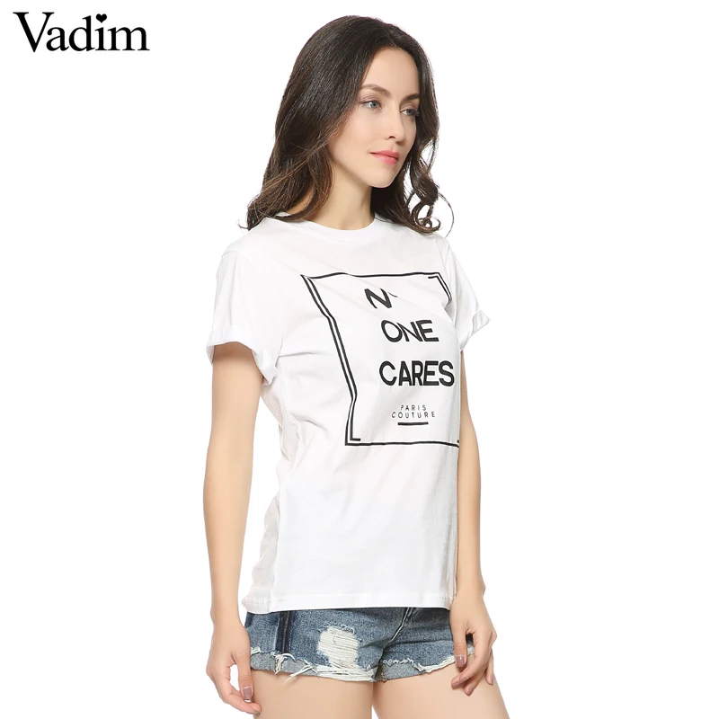 

Women cute letters print T shirt camisas femininas European basic short sleeve O neck Shirts casual tops DT17