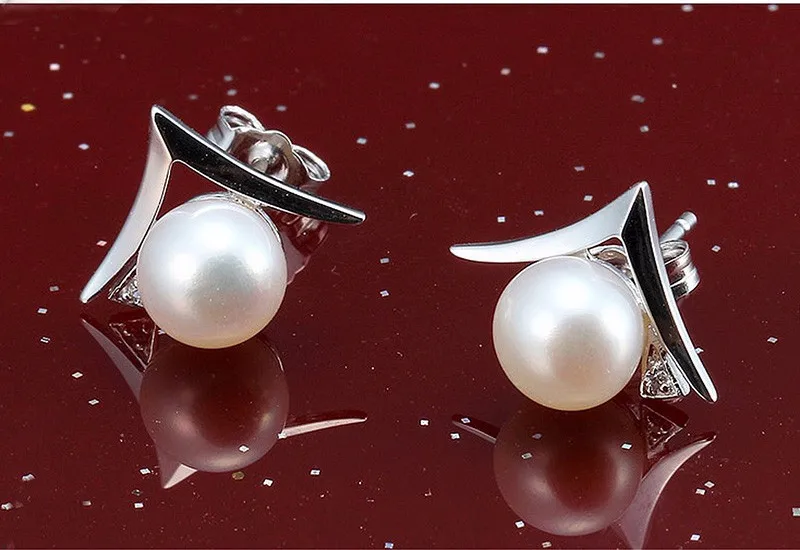  925 sterling silver stud earring for women pearl fine jewelry ED0366.2 (5)