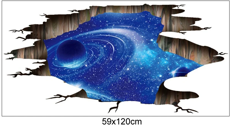 [Fundecor] 3d космическое пространство галактика детские наклейки на стену для детской комнаты детская спальня домашний декор настенные наклейки для ног фрески