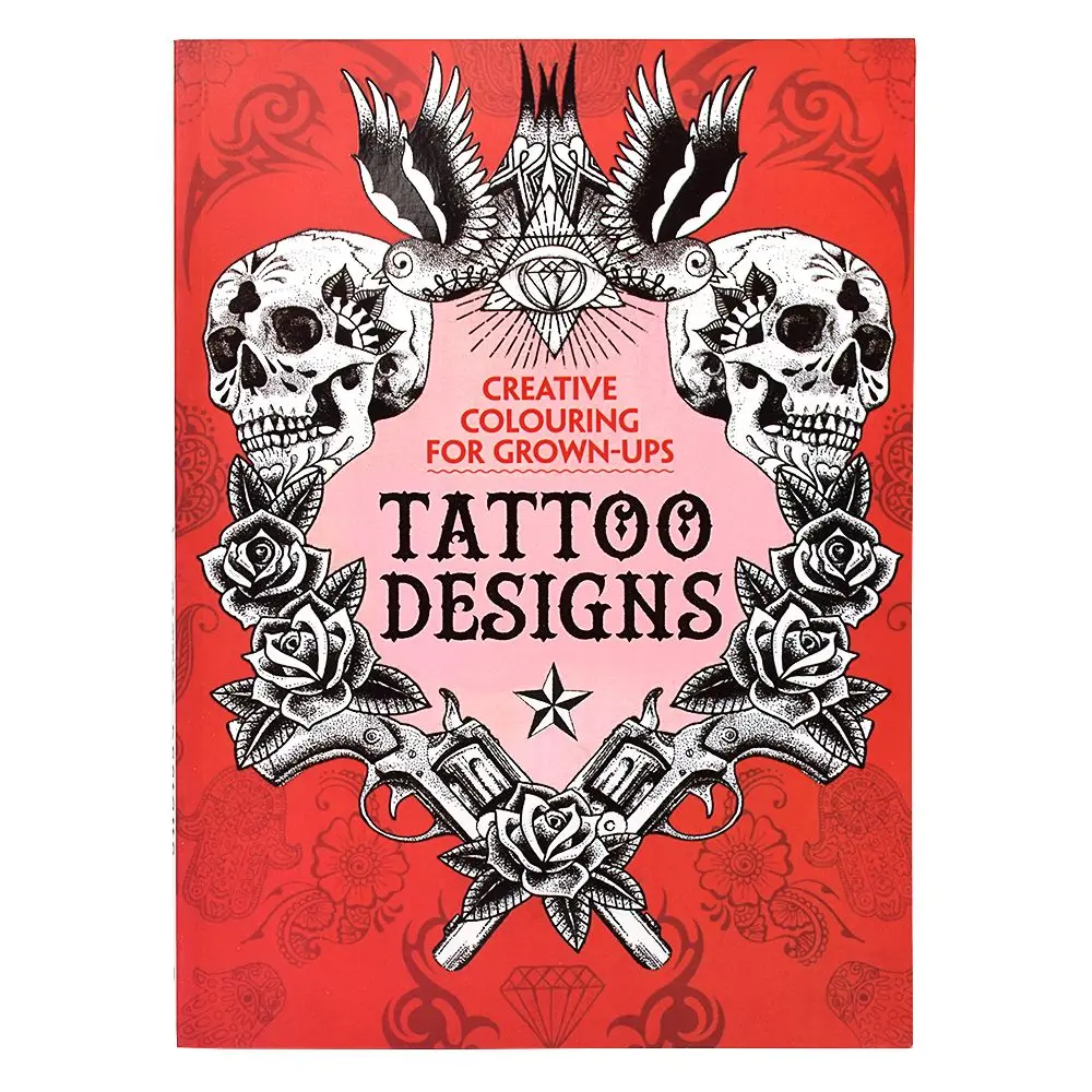 Принадлежности для тату крутые модные красные черепа дизайн эскиз тату книга трафаретные книги уникальный дизайн для тату боди-арта