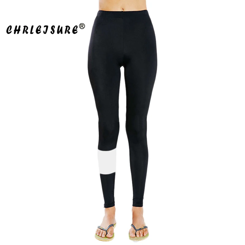 CHRLEISURE 2 أنماط المشارب طباعة طماق النساء اللون خليط تجريب Legins العصرية مرونة الشارع الشهير اللياقة البدنية طماق
