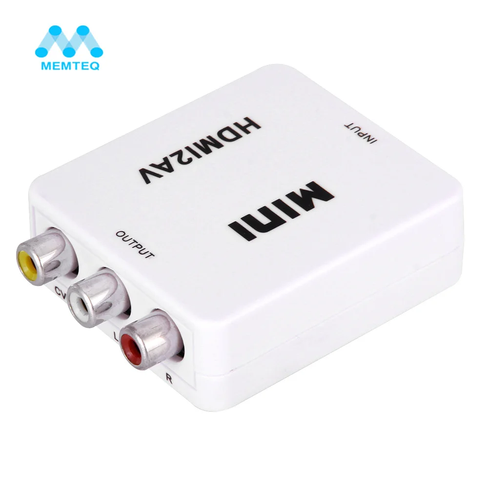  MEMTEQ RCA AV CVBS Mini Composito adattatore Full HD 1080P HDMI a 480i RCA Audio Video HDMI a conve