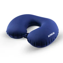 AONIJIE u-образная подушка для шеи, накачивания самолет Кемпинг Подушка на шею для автомобиля Поддержка для путешествий на открытом воздухе дома и сна для скатывания