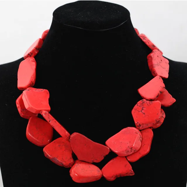chunky red necklace