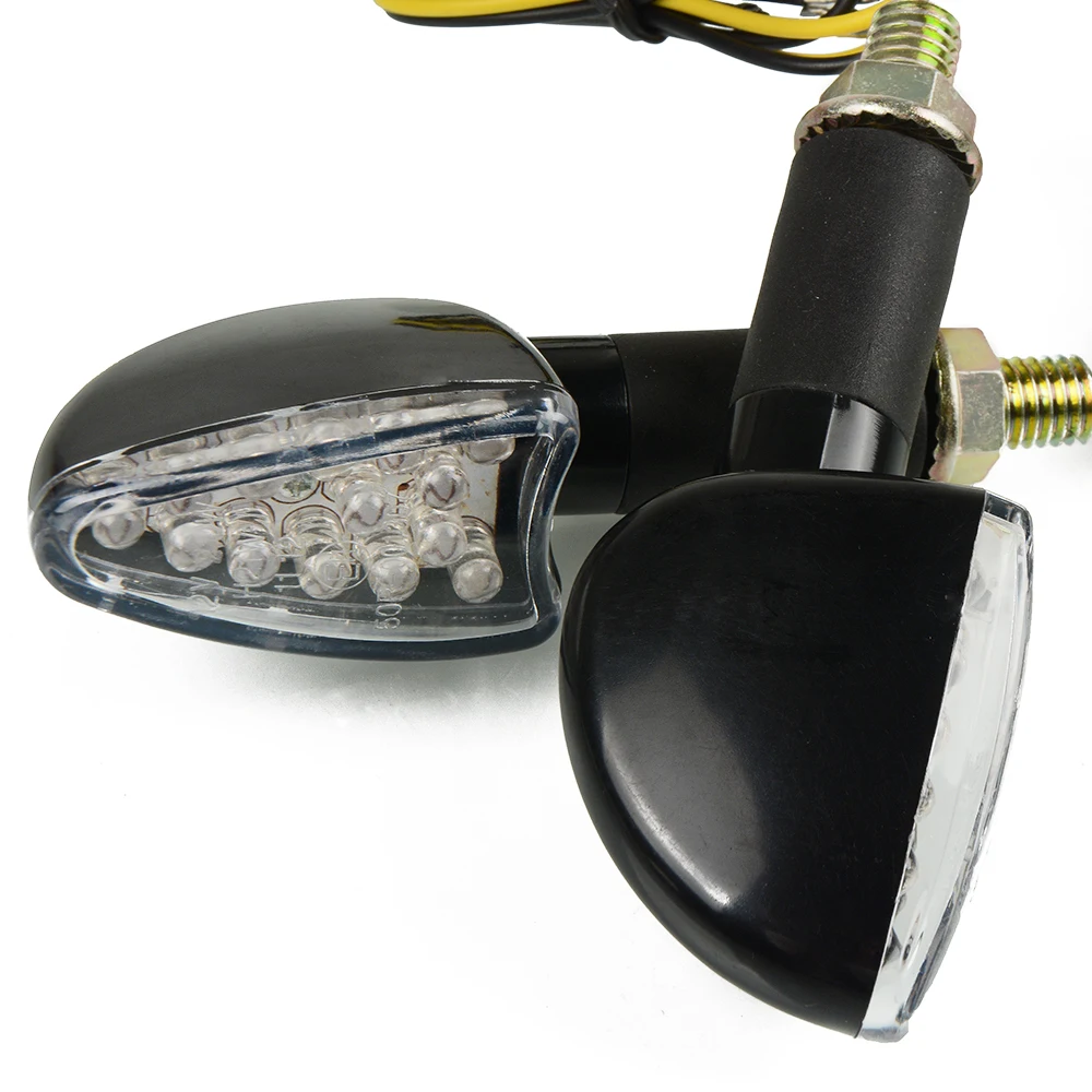 Motorcycle Turn Signal Signals Light Taillight Flexible 12 LED Indicators Blinkers Flashers for Honda GROM MSX125 MT-09 Z800 R3