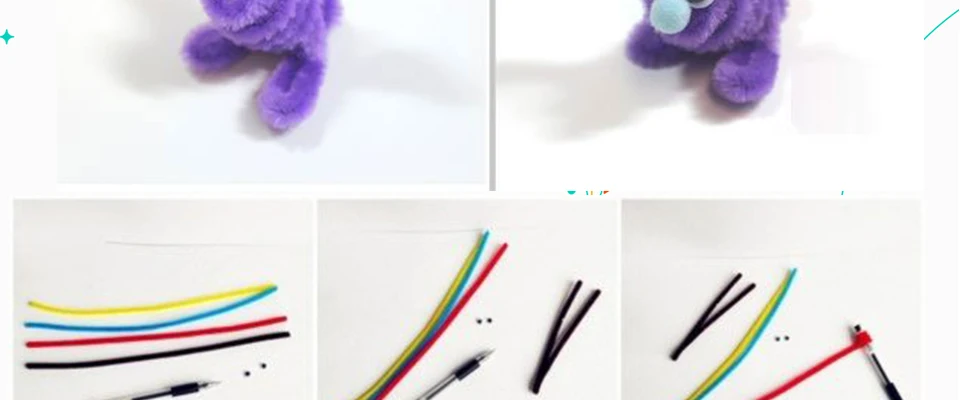 50 шт. Монтессори материалы шениль детские развивающие игрушки ремесла для детей красочные трубы очиститель DIY игрушки ремесло