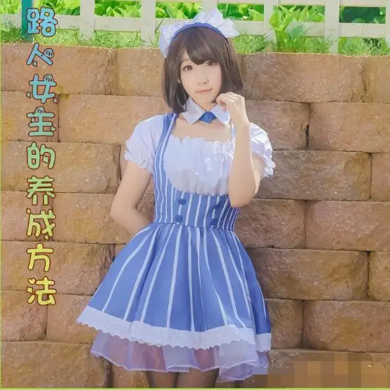 Горячая аниме Saenai Heroine no Sodatekata Katou Megumi Косплей Katou Megumi Kasumigaoka Utaha cos Мультфильм Хэллоуин платье горничной