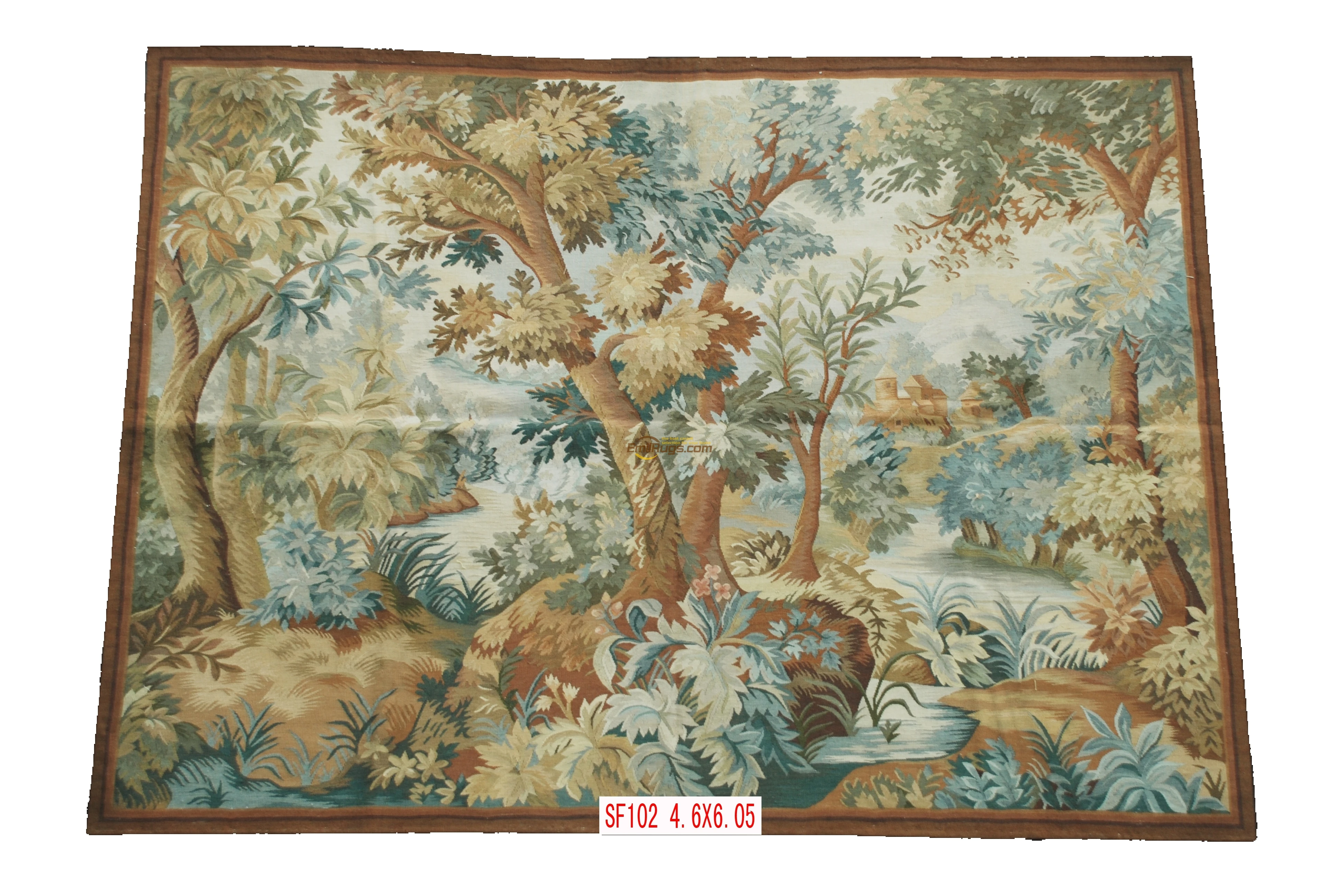 medieval tapestry Rushed Limited Pure Wool Handmade French Gobelins