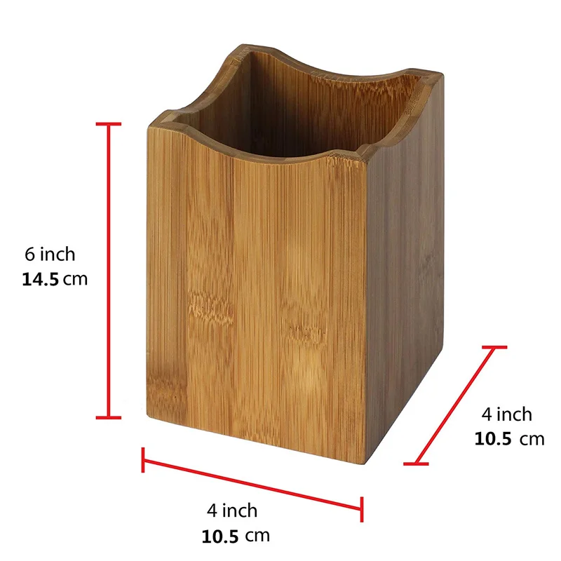 Бамбуковый держатель кухонной утвари Caddy для кухонных инструментов органайзер для нержавеющей стали, керамических или бамбуковых лопаток ложки столовые приборы