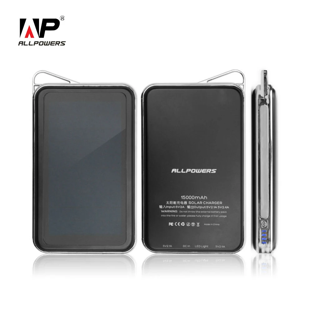 bilder für ALLPOWERS Tragbare Solar-ladegerät 15000 mAh Solarenergienbank USB Solar-ladegerät für iPhone Samsung HTC LG Sony Huawei Xiaomi. bilder für ALLPOWERS Tragbare Solar-ladegerät 15000 mAh Solarenergienbank USB Solar-ladegerät für iPhone Samsung HTC LG Sony Huawei Xiaomi.