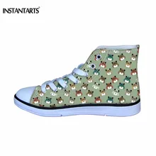 INSTANTARTS симпатичное нижнее белье с мультяшным принтом Детские кроссовки обувь стильные Высокая парусиновая обувь для хип-хопа для мальчиков и девочек стильные дышащие туфли без каблуков на шнурках