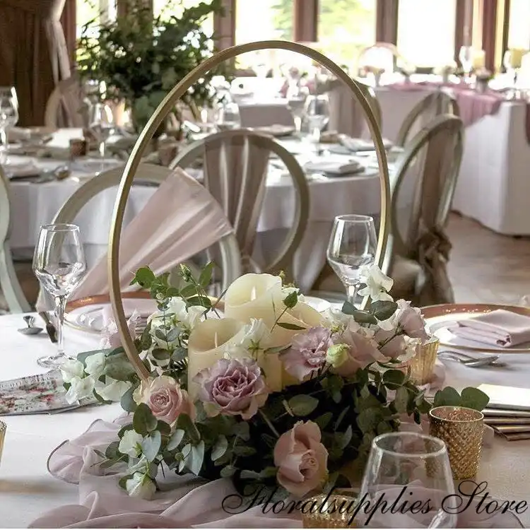 Mesa De Mesa Centro De Mesa Con Forma Redonda Soporte De Flores Jarrones De Metal Estante De Oro Decoracion Para Fiestas Y Eventos Novedad De 2019 10 Uds Decoraciones Diy De Fiestas Aliexpress