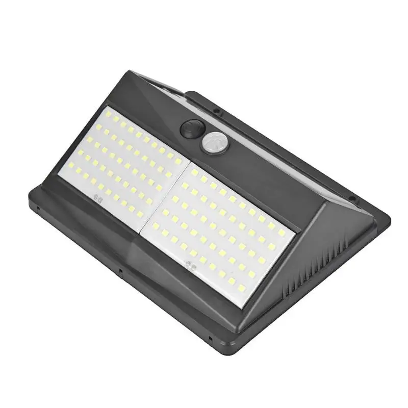 100LED Солнечный PIR датчик движения настенный светильник наружная Водонепроницаемая садовая лампа