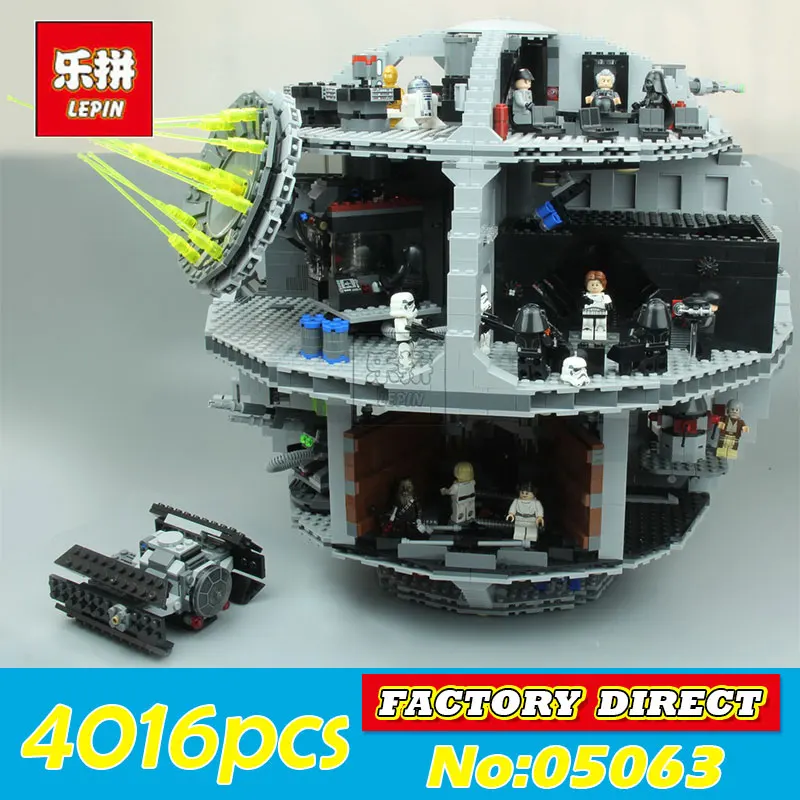 

LEPIN 05063 4016pcs 05026 Star Set Wars Force Waken UCS Death Star Model Educational Building Blocks Bricks Children Toys 75159