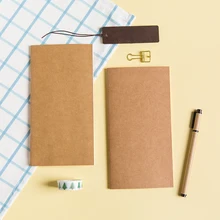 

11*21cm Travelers travel diary traveler notebook notepad standard type cowhide paper replacement travel journal filler papers