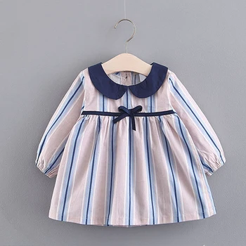 

Sodawn Baby Girls Dress 2020 Children's Clothing New Spring Fashion Striped Princess Dress Female Baby Waist Dress Baby Clothing