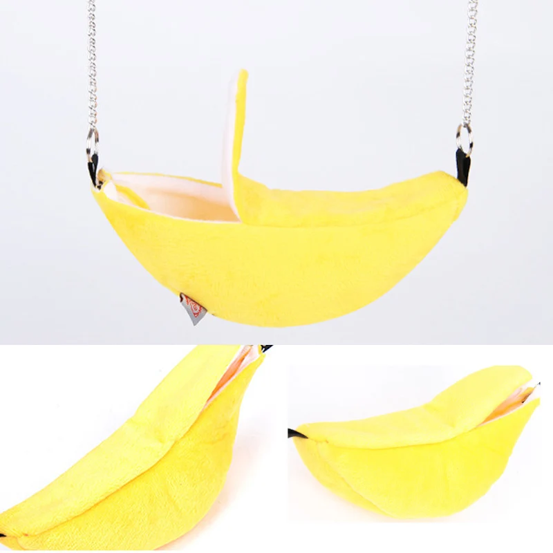 1Pc Hamster Toy font b Pet b font Bed Sleeping Nest Banana Shape Exquisite Cute Design