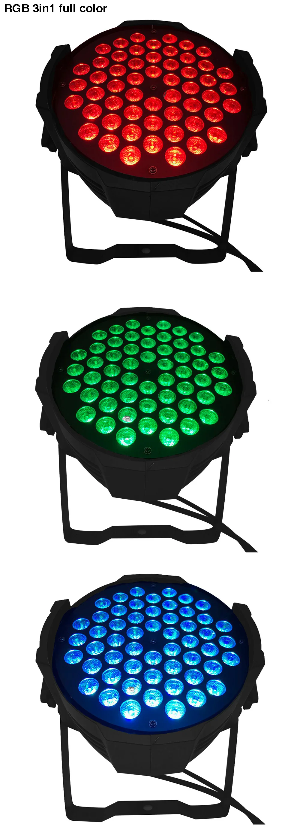 4 шт./лот 54x3 w led Par огни RGB 3in1 54x3 w led Par-прожектор со светодиодами RGB dmx512 disco огни профессиональное студийное диджейское оборудование