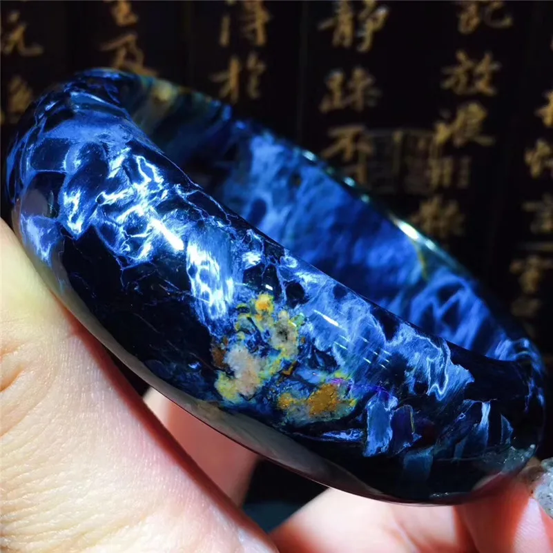 

Genuine Natural Pietersite Bangles 54.5mm Gemstone Crystal 13.5x9.4mm Size For Women Female Gift Fashion Bangle Luxury Jewelry