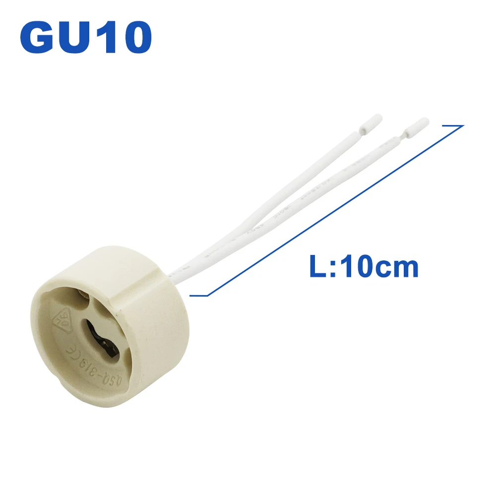 4 шт./лот GU5.3 GU10 цоколь лампы MR16 G4 T8 держатель провода соединитель адаптер E27 E14 электрический светильник керамический патрон - Цвет: GU10