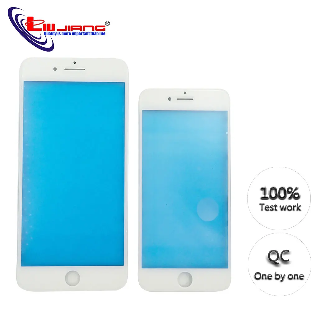 

Original 0uter Glass with Frame For iPhone 7 7Plus 8 Plus LCD Front Touch Screen Glass Bezel Frame Panel Digitizer Sensor Parts