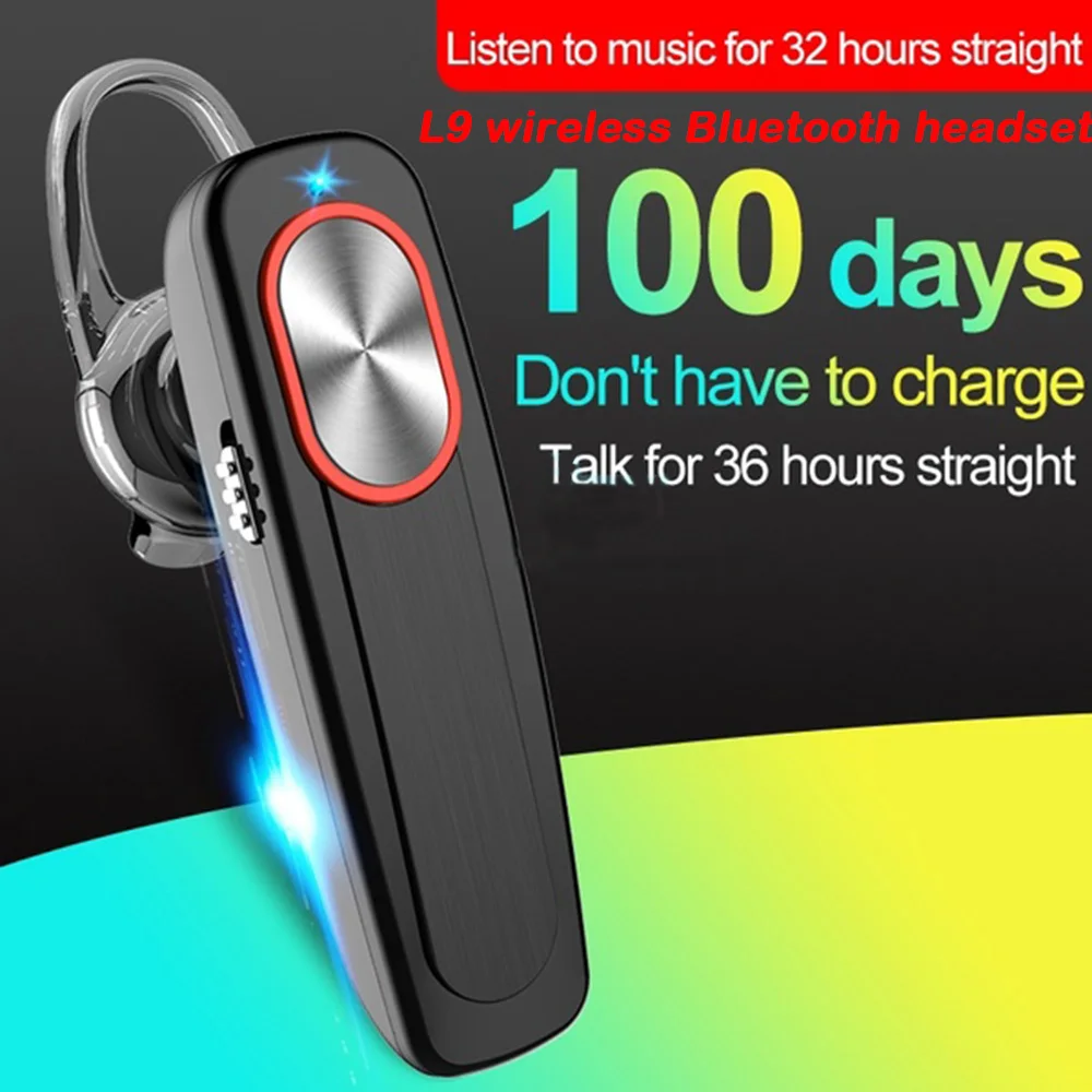 

L9 Bluetooth Headset Hands-free Earphone Wireless Headset Mini Earbuds Handsfree Bluetooth Earpiece with Mic for Iphone Phone