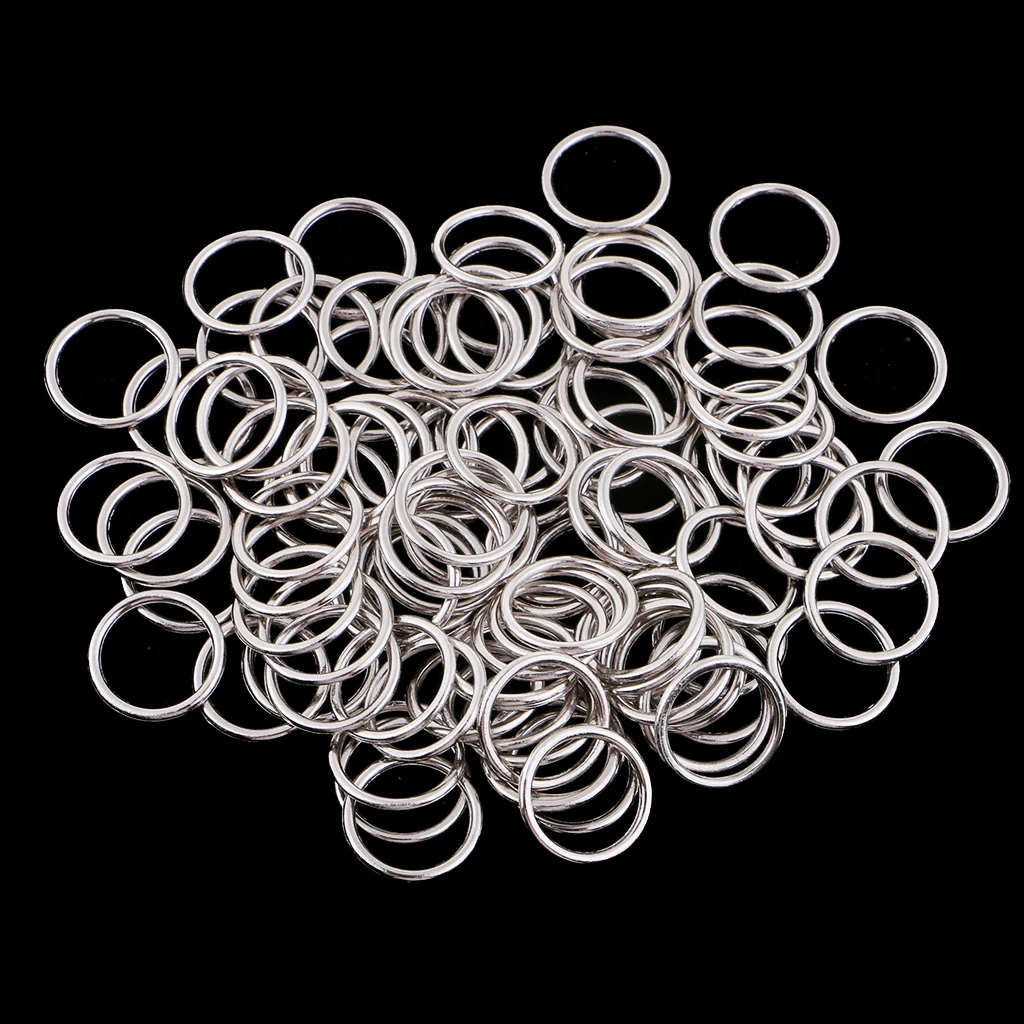 100 Pieces Alloy Bra Strap Adjuster Slider O Ring Lingerie DIY Sewing Crafts Silver