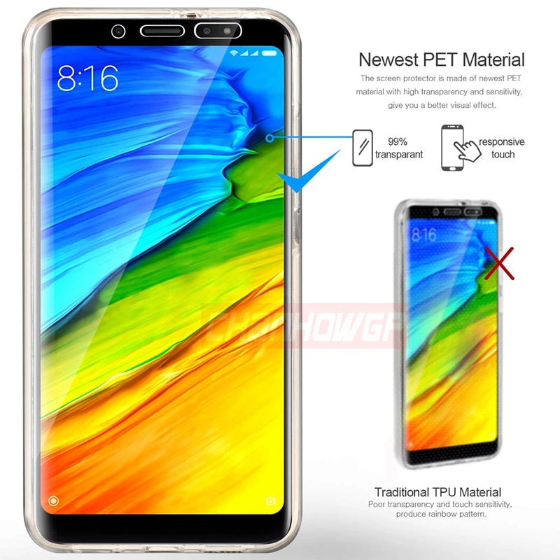 Двойной чехол из ТПУ для Xiaomi Redmi Note 4 4X 5A 5 6 7 Pro силиконовый 6A Plus S2 Go Mi 8 9 A2 Lite A1