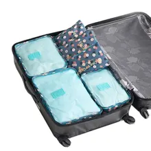 6 шт./партия, новинка, модная сумка-тоут для путешествий, разные узоры, выбранные для мужчин и женщин, деловая сумка для багажа, классифицированная упаковка, кубики, Органайзер