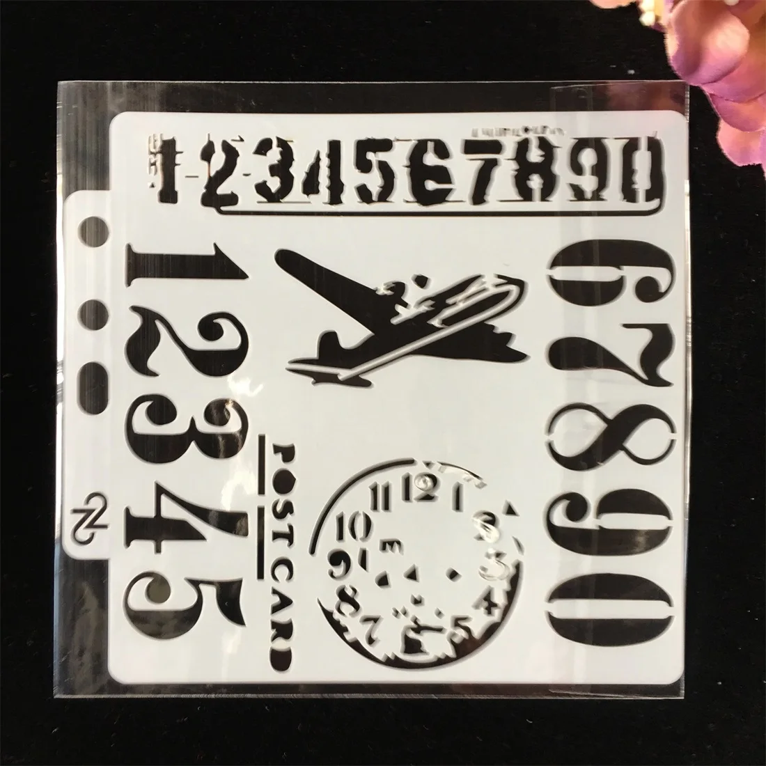 

1Pcs Plane Postcard DIY Layering Stencils Wall Painting Scrapbook Coloring Embossing Album Decorative Paper Card Template