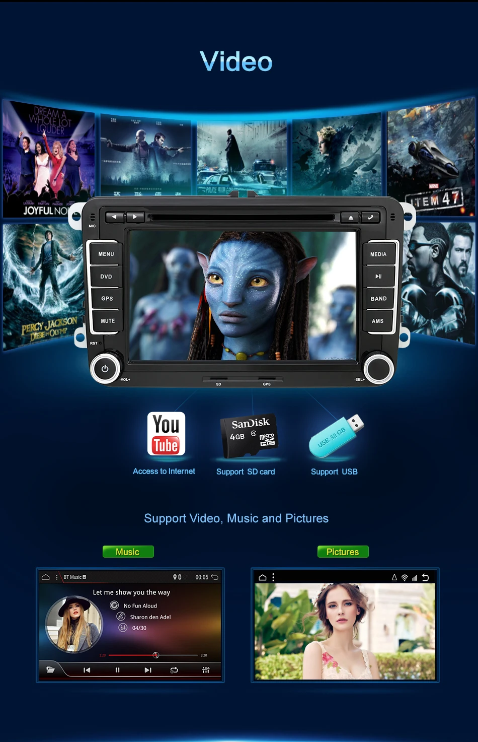 Clearance Andriod 9 2 din 7" Car DVD gps Navi for Volkswagen golf 4 golf 5 6 SEAT touran passat B6 caddy transporter t5 polo tiguan Radio 7