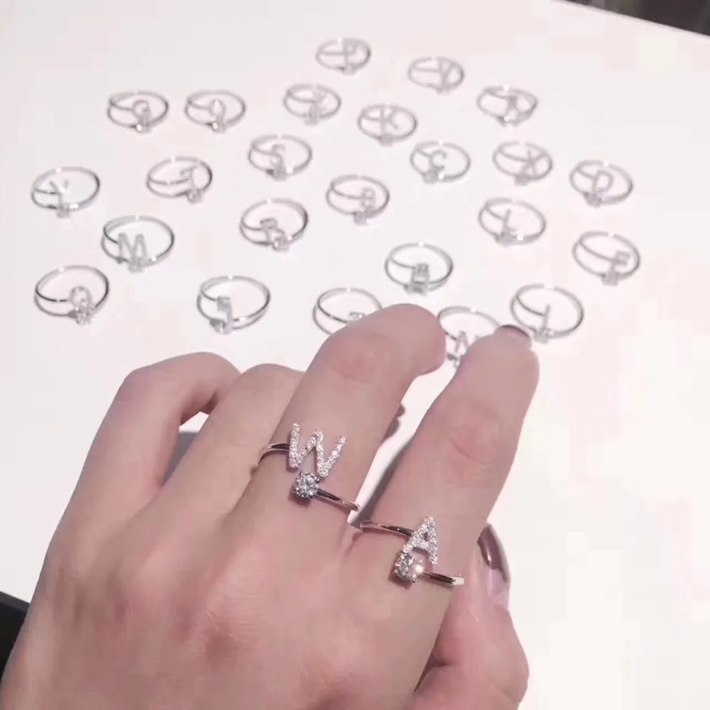 

Custom Personalized Alphabet Rings A-Z Initial Letter Name Rings Couple Rings Charm Jewelry Fashion Love Gift High Quality New