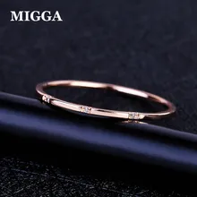 MIGGA нежный тонкий стиль три мини кубического циркония кольцо Модные женские украшения для пальцев розовое золото цвет кольцо