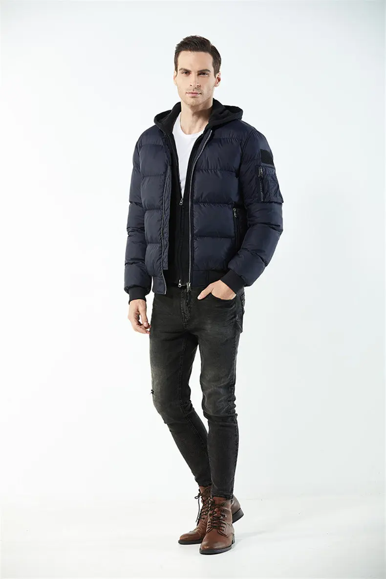 Dropshipping Winter Warm Mens Jackets Wind Resistant Autumn Stand Collar Filling Thick Coat Jackets Men Zipper Pocket US EU Size-09