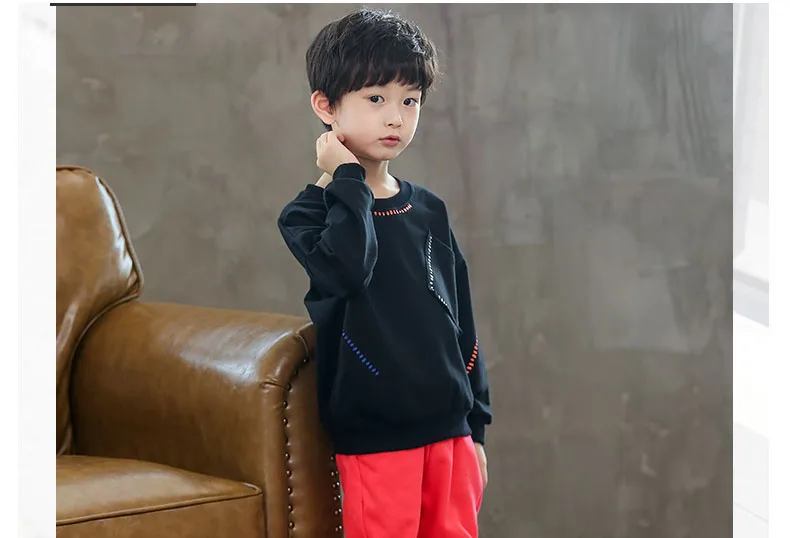 Boys long sleeve t shirt sweatshirt children's fashion oblique pocket autumn and spring warm clothes kids shirt tops outwear (14)