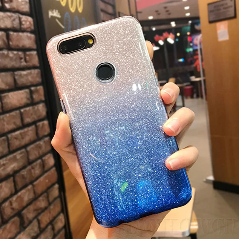 Новый блестящий чехол с градиентом для Huawei Y5 Y6 Prime Y7 Pro Y9 2018 2019 мягкий силиконовый P